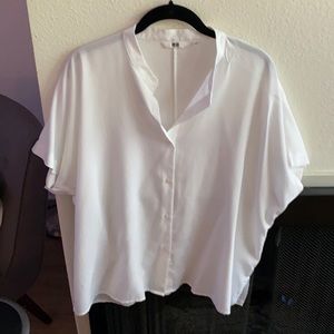 Uniqlo short sleeve stand collar shirt